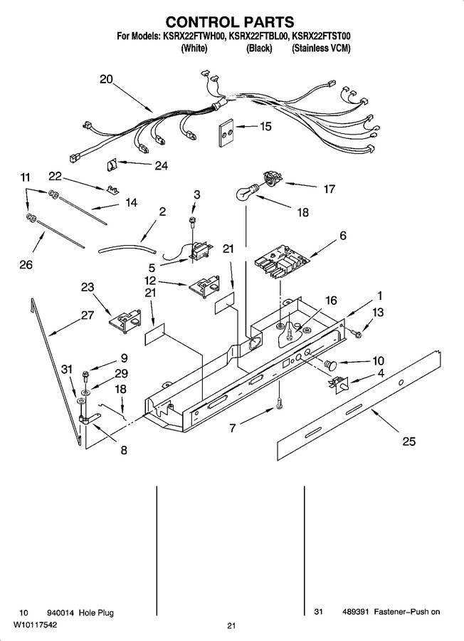 Diagram for KSRX22FTWH00