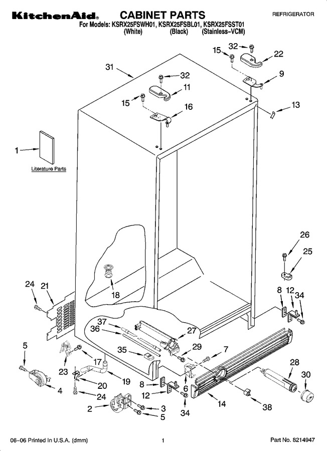 Diagram for KSRX25FSWH01