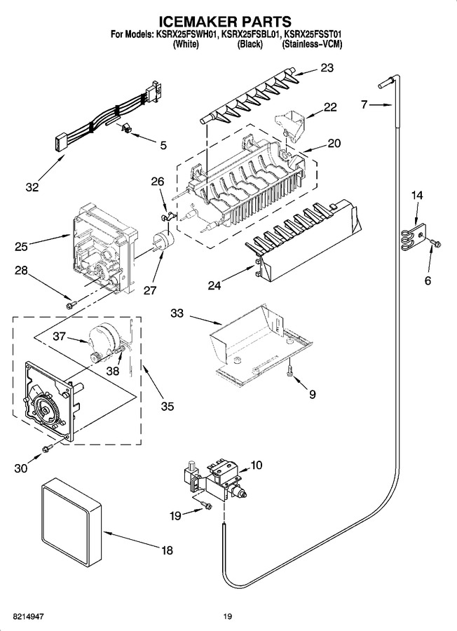Diagram for KSRX25FSWH01
