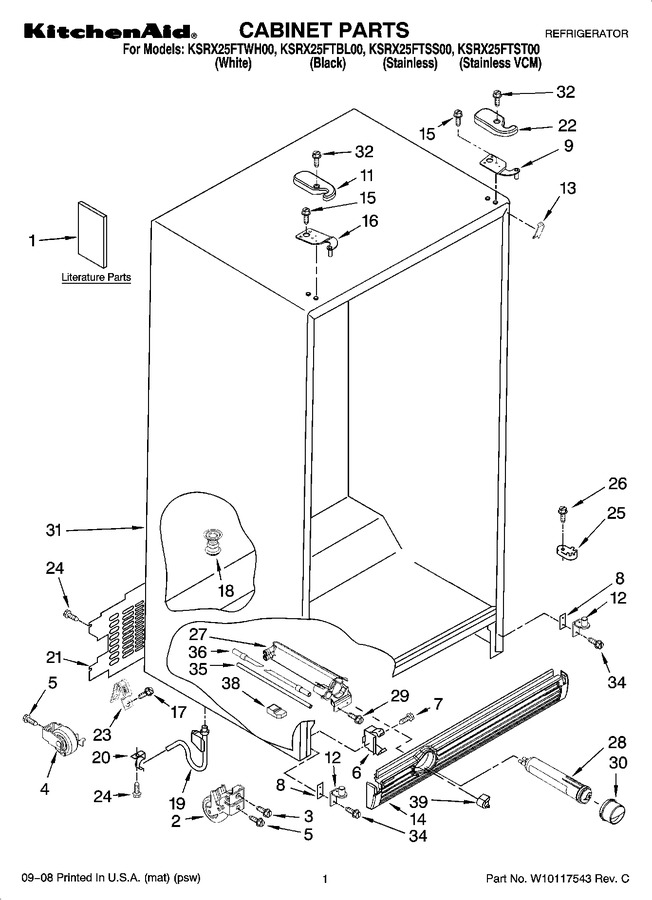 Diagram for KSRX25FTBL00