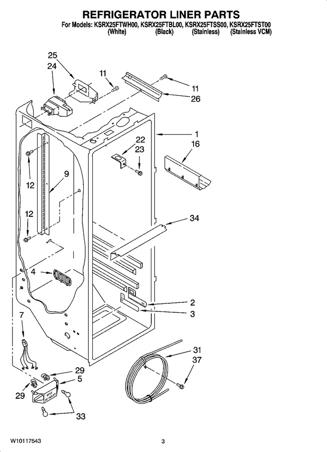 Diagram for KSRX25FTBL00