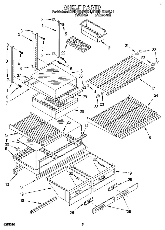 Diagram for KTRD18KAWH21