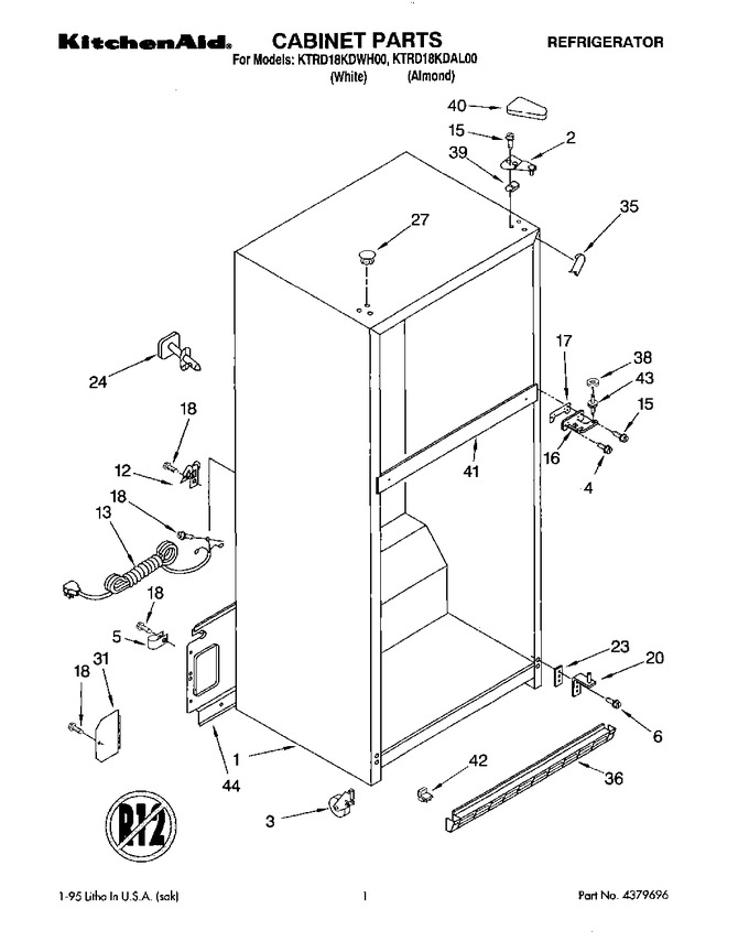 Diagram for KTRD18KDWH00