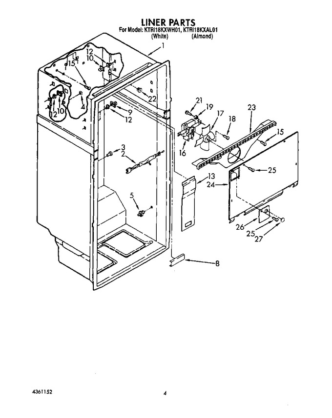 Diagram for KTRI18KXWH01