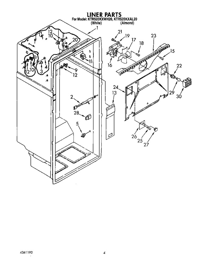 Diagram for KTRS20KXWH20