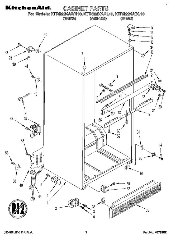 Diagram for KTRS22KAWH10