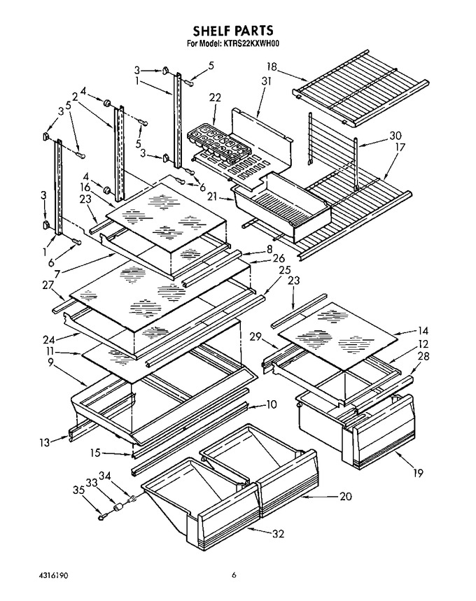 Diagram for KTRS22KXWH00