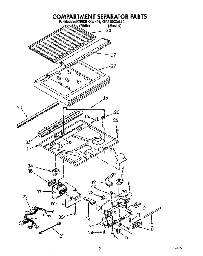 Diagram for KTRS25KXWH00