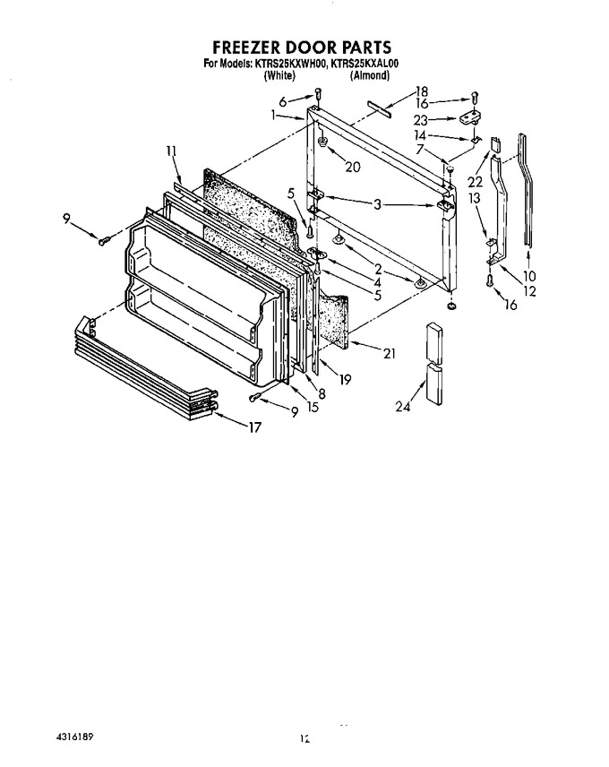 Diagram for KTRS25KXWH00