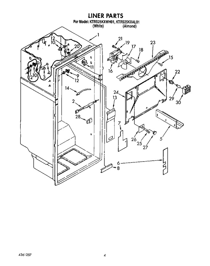 Diagram for KTRS25KXWH01