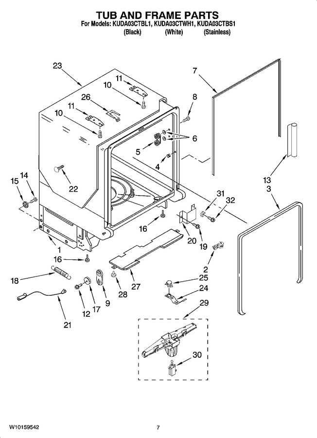 Diagram for KUDA03CTBL1