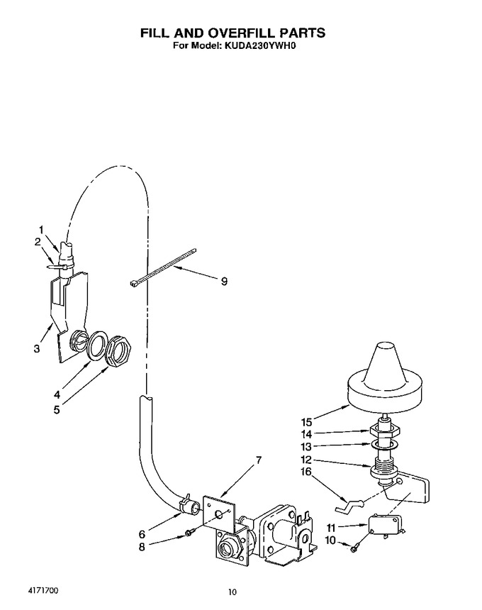 Diagram for KUDA230YWH0