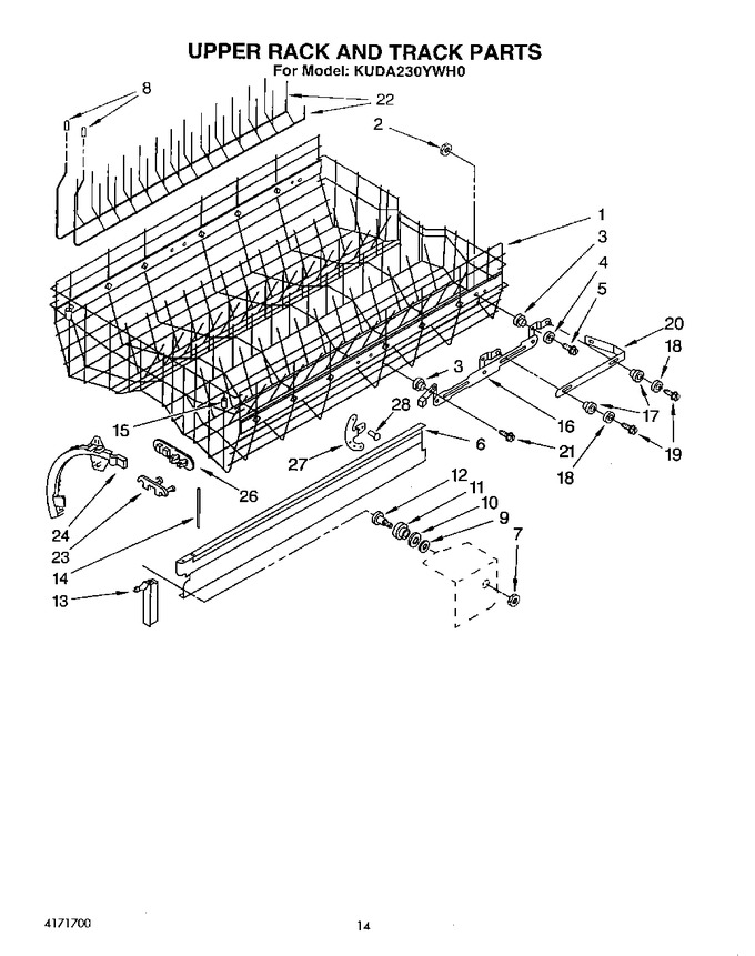Diagram for KUDA230YWH0