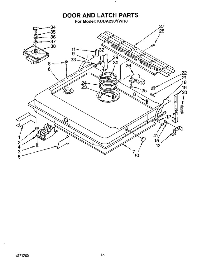 Diagram for KUDA230YWH0