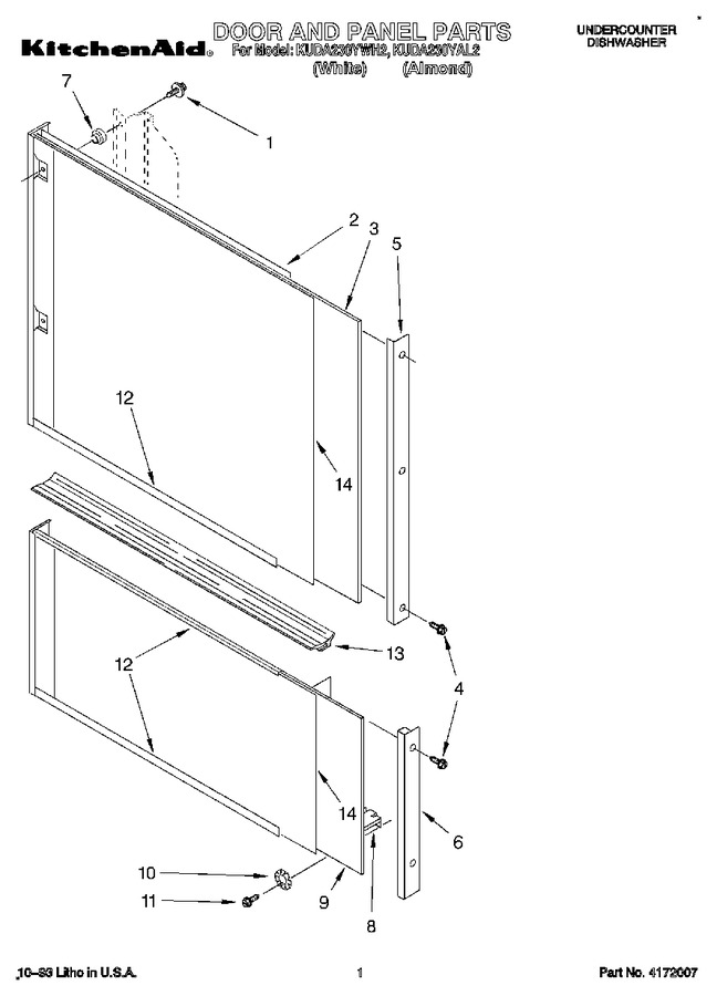 Diagram for KUDA230YWH2