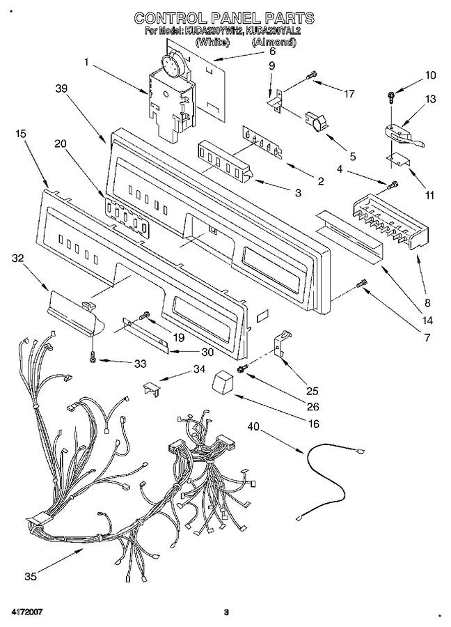 Diagram for KUDA230YWH2