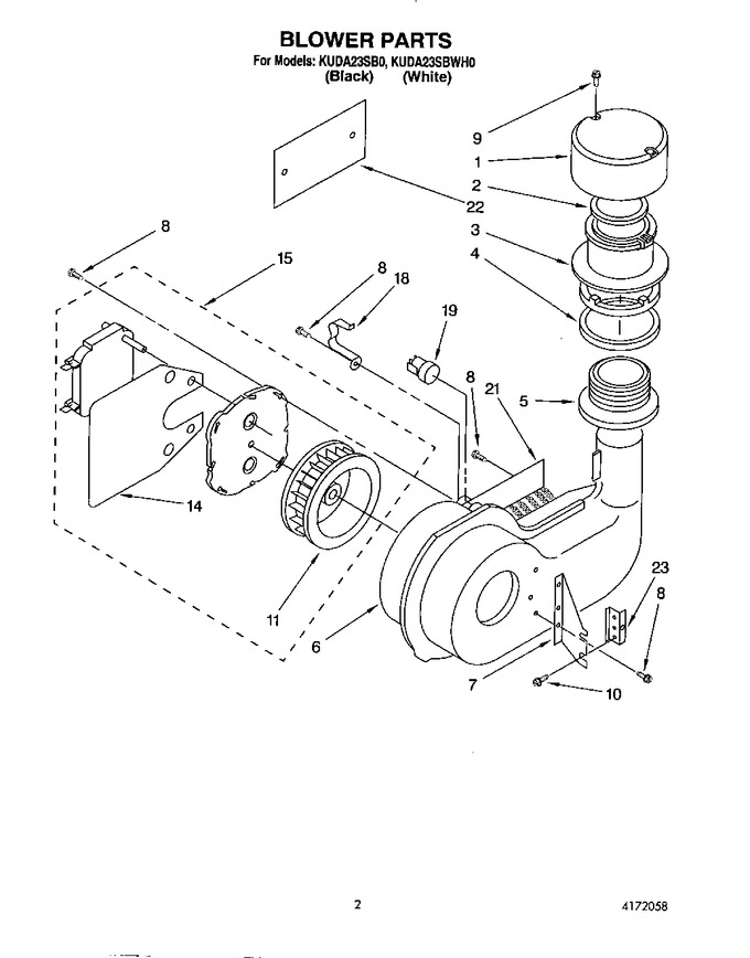 Diagram for KUDA23SBWH0