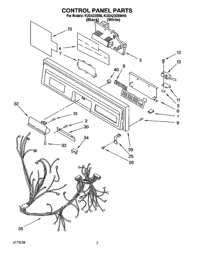 Diagram for KUDA23SBWH0