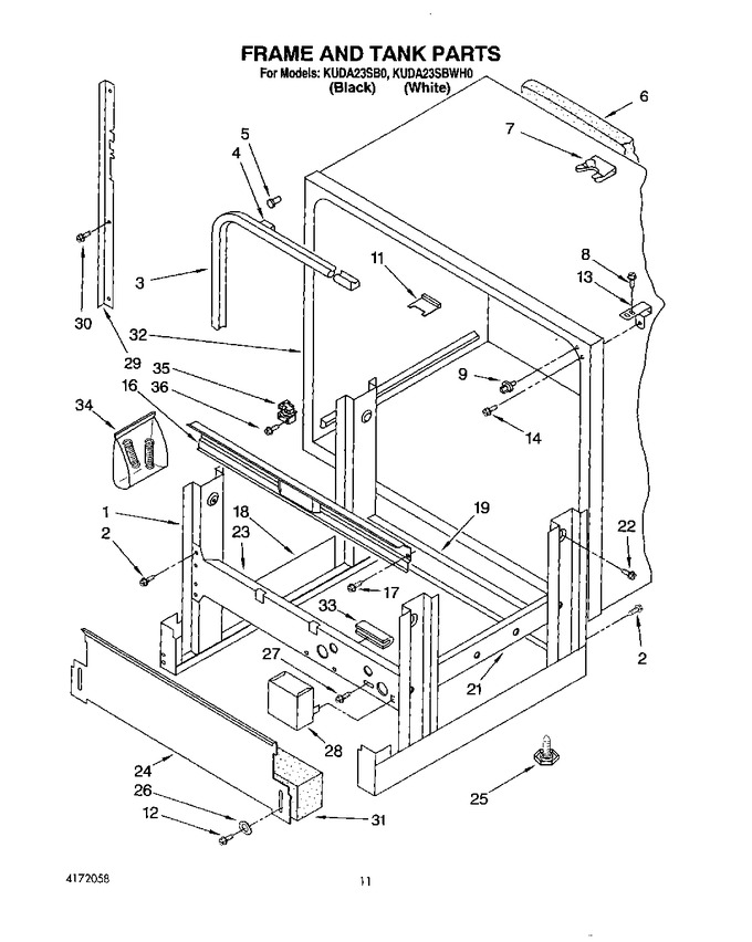 Diagram for KUDA23SBWH0
