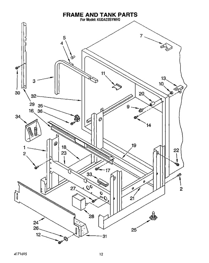 Diagram for KUDA23SYWH0