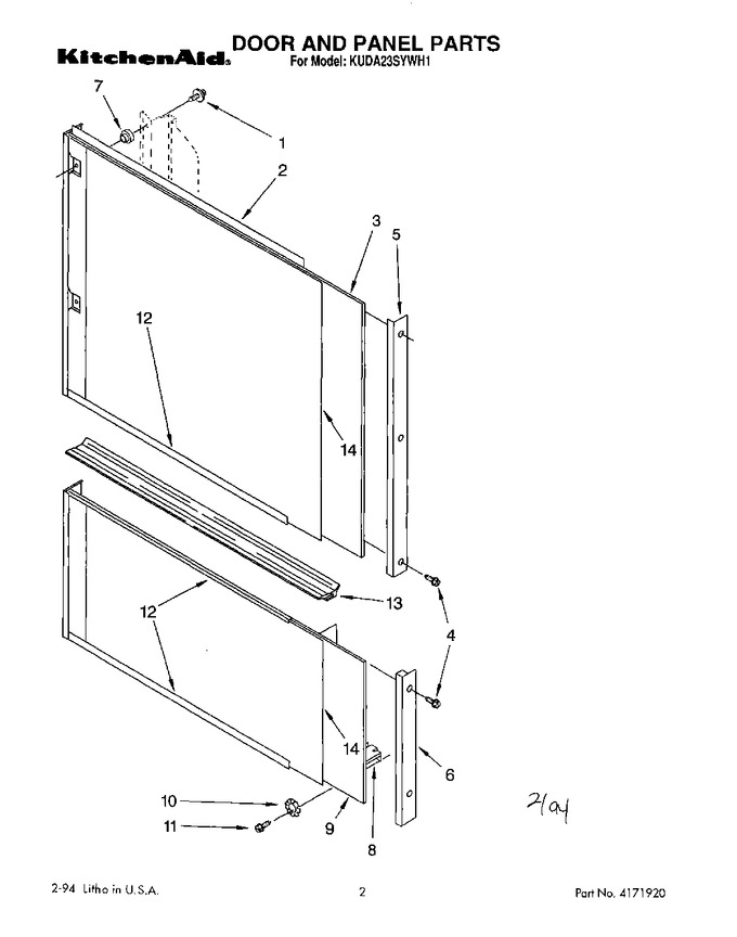 Diagram for KUDA23SYWH1