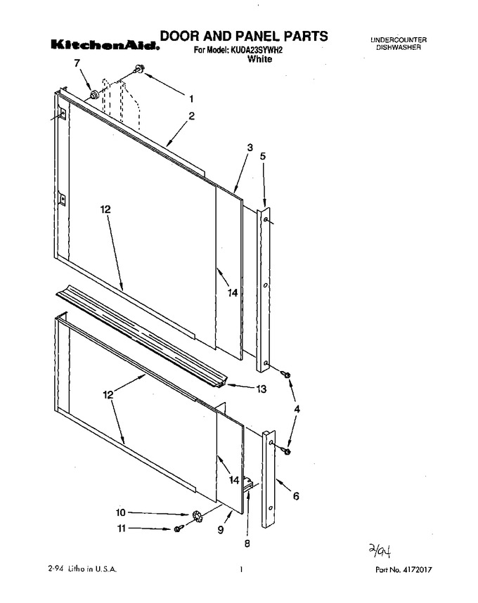 Diagram for KUDA23SYWH2