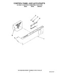 Diagram for 02 - Control Panel And Latch Parts