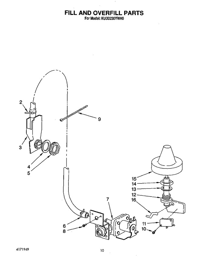 Diagram for KUDD230YWH0