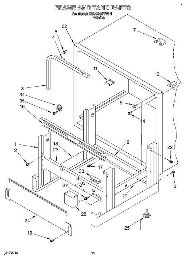 Diagram for KUDD230YWH1