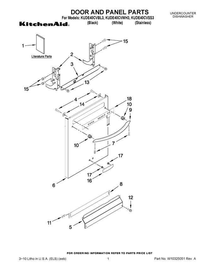 Diagram for KUDE40CVWH3