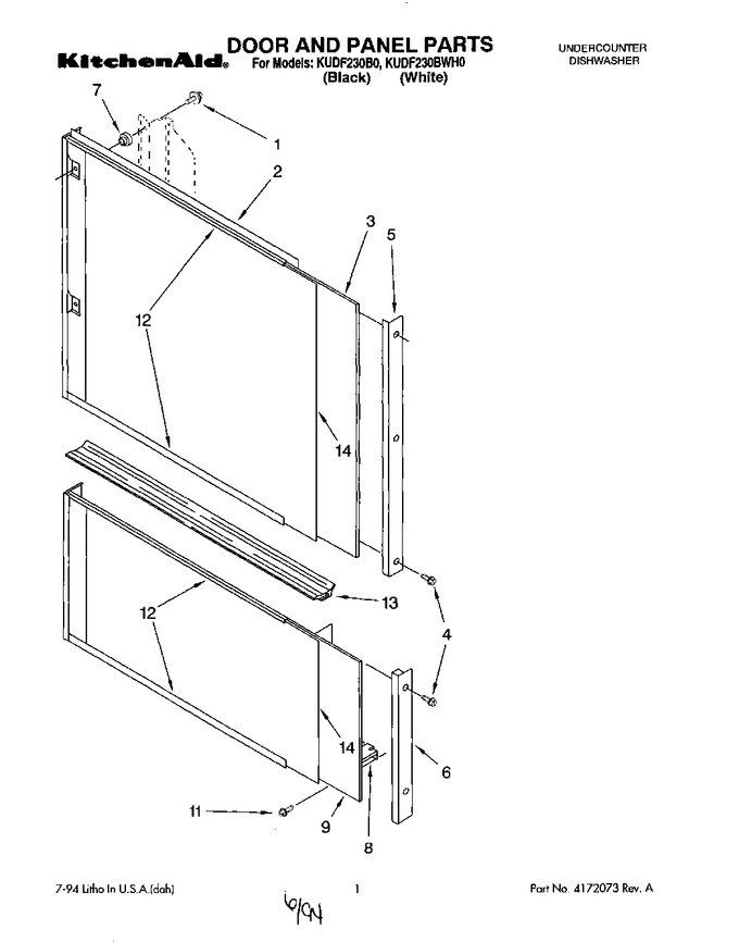 Diagram for KUDF230BWH0