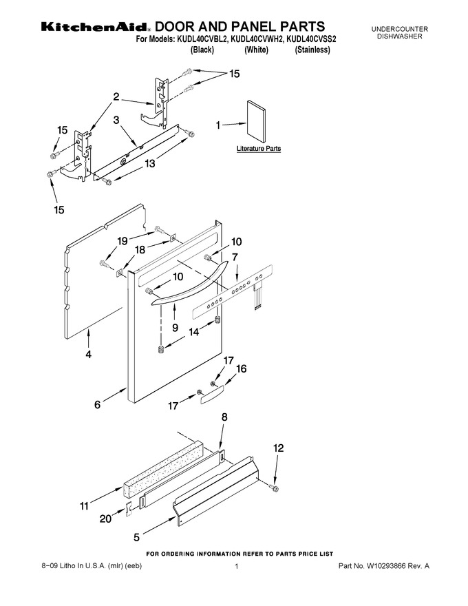 Diagram for KUDL40CVWH2