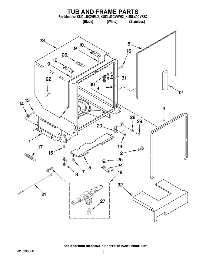 Diagram for KUDL40CVWH2