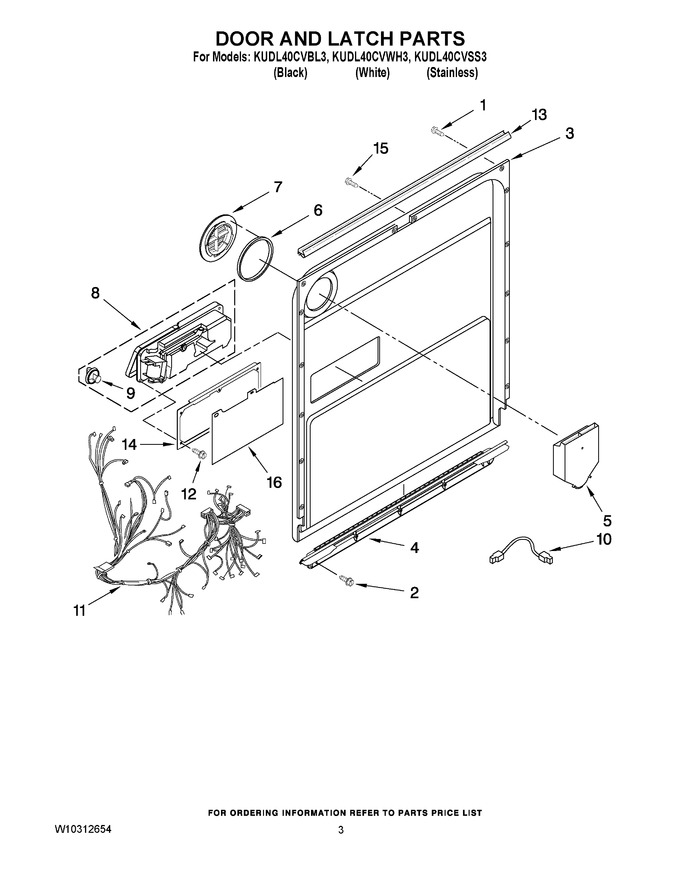 Diagram for KUDL40CVWH3