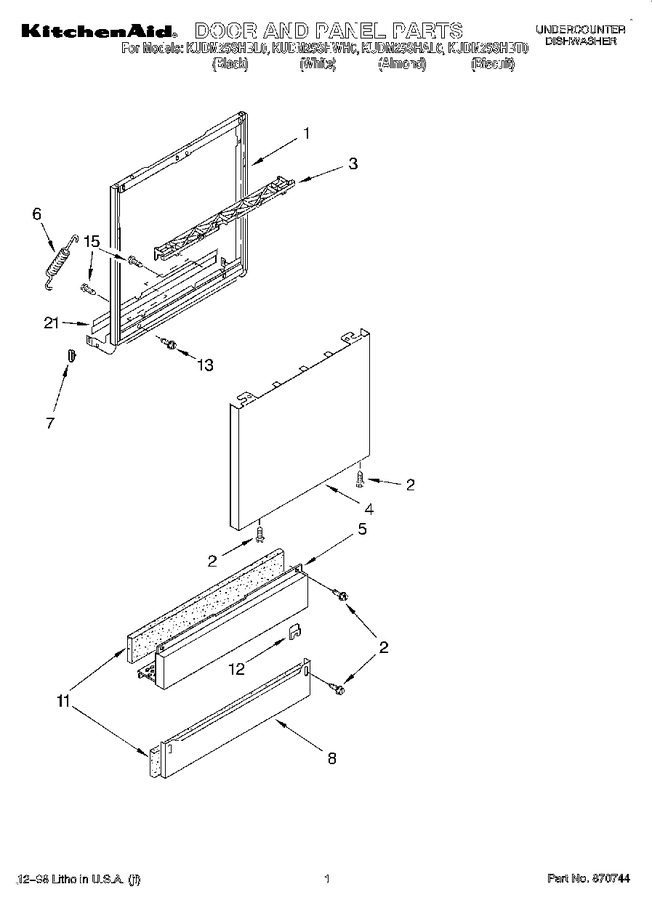 Diagram for KUDM25SHBL0