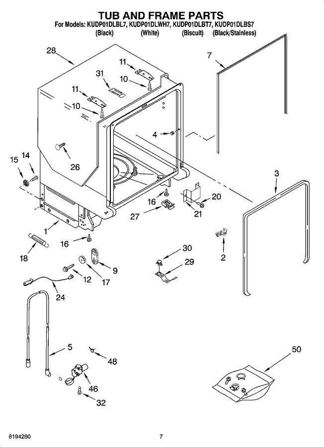 Diagram for KUDP01DLBL7