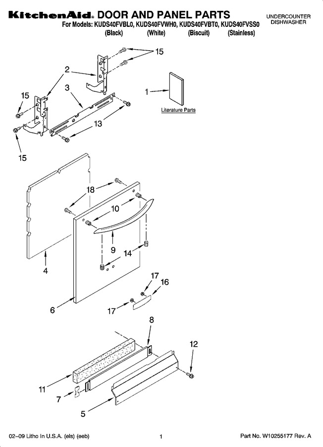 Diagram for KUDS40FVBT0