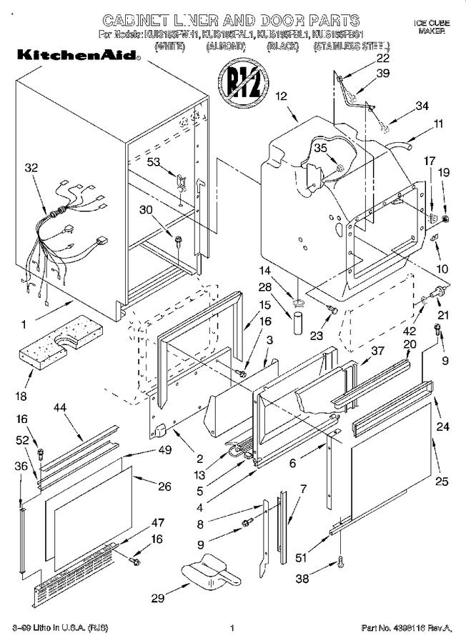 Diagram for KUIS185FWH1
