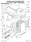 Diagram for 01 - Cabinet Liner And Door Parts