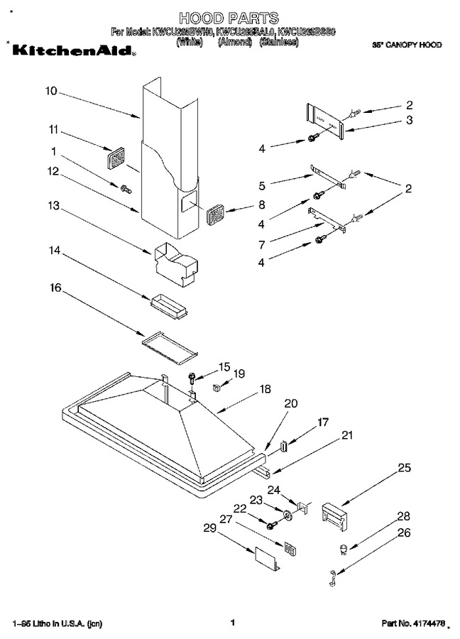 Diagram for KWCU265BWH0