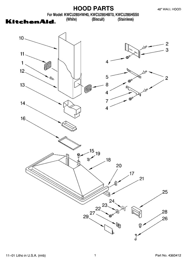 Diagram for KWCU285HWH0