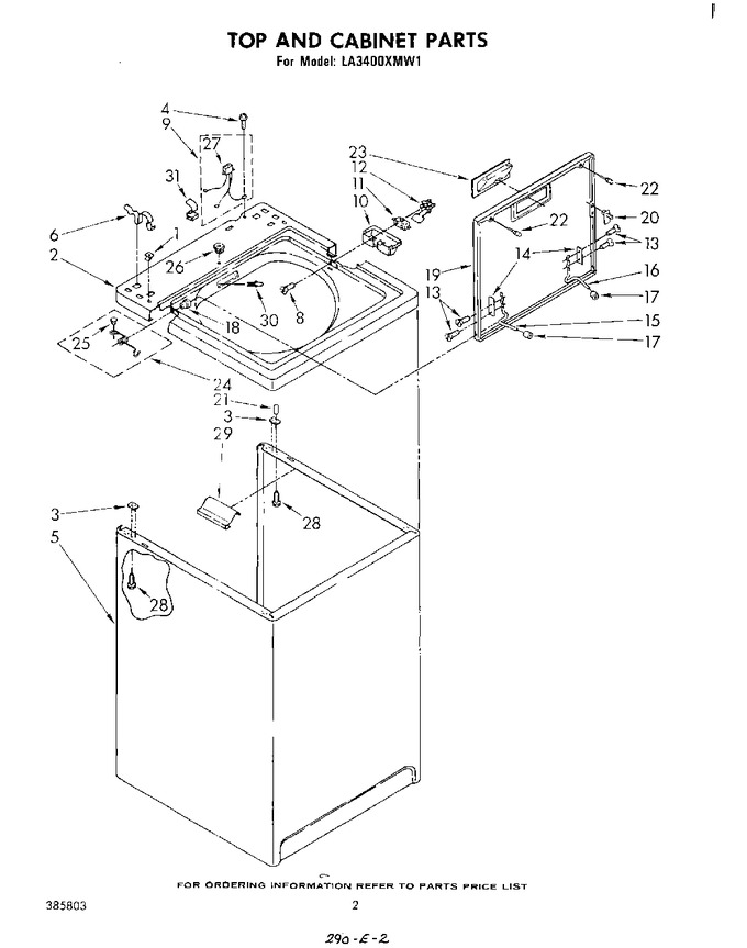 Diagram for LA3400XMW1