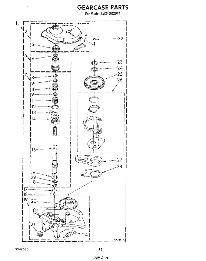 Diagram for LA3400XSW1