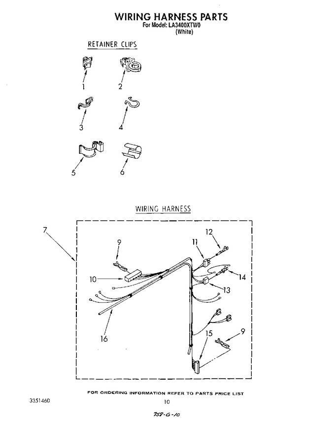 Diagram for LA3400XTW0