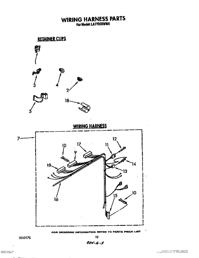 Diagram for LA7700XWN0