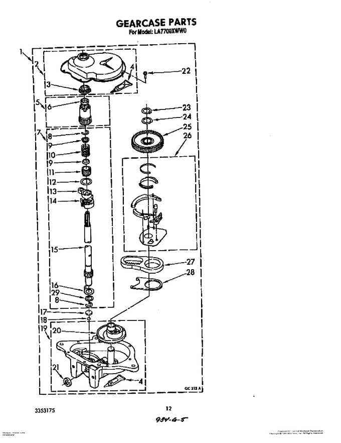 Diagram for LA7700XWN0
