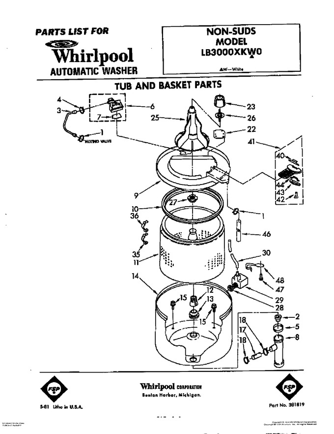 Diagram for LB3000XKW0