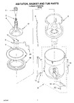 Diagram for 03 - Agitator, Basket And Tub Parts