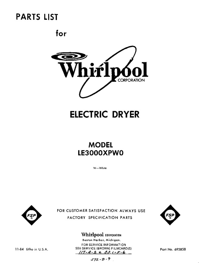 Diagram for LE3000XPW0