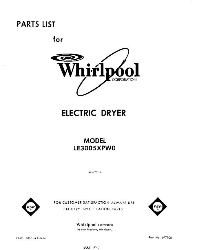 Diagram for LE3005XPW0